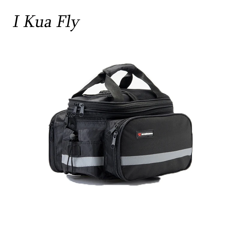 black Bike Carrier Bag Under Seat Cycling Bicycle Accessories Trunk Bag Shoulder Handbag Multifunction Bicycle Tail Rear Bag 4 - Цвет: black