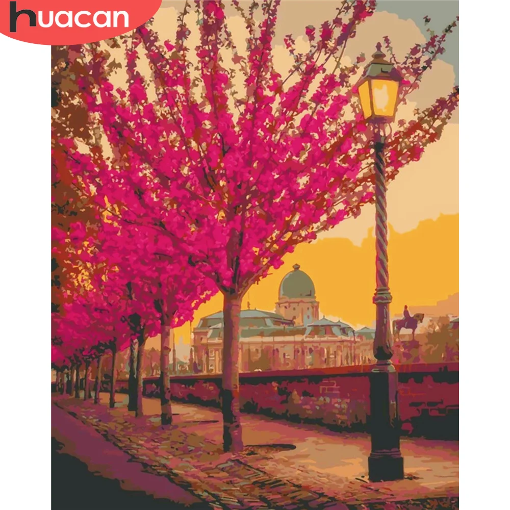 HUACAN краска для рисования по номеру уличный рисунок на холсте Ручная Краска ed