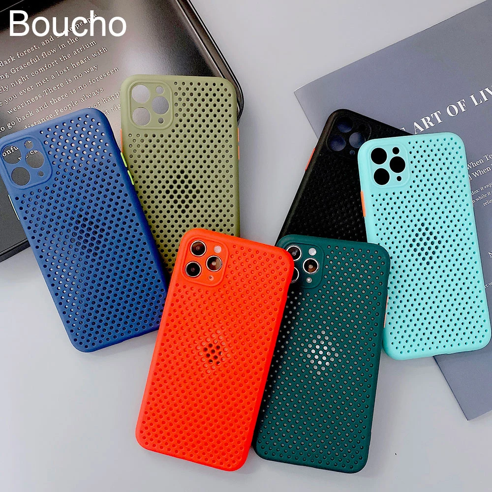 Силиконовый чехол для телефона Boucho с теплоотводом iPhone 11 Pro Max XR XS X 7 8 6S 6 Plus SE
