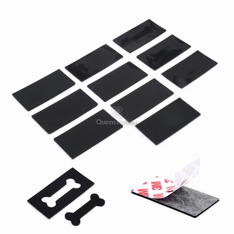 10pcspack Silicone Non slip Mat Battery Anti Skid Pads Dog bone shape Thickness Stickers for RC Multirotor FPV Racing Drone