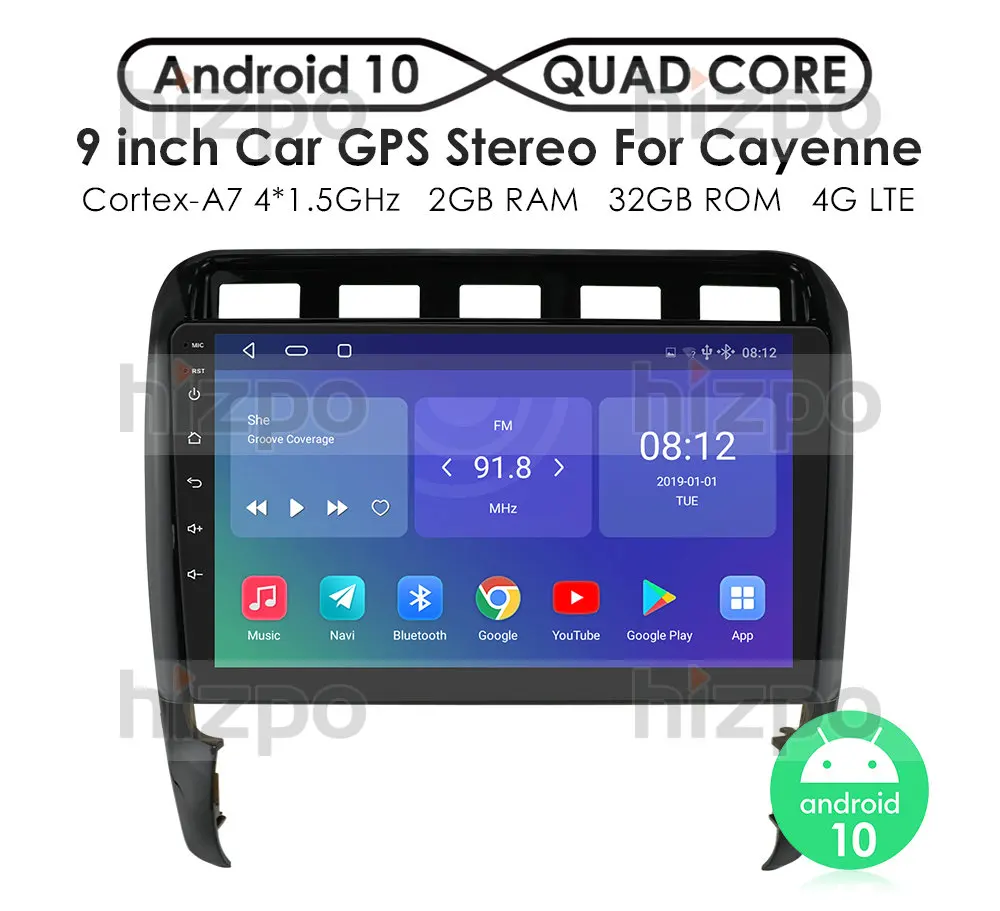 US $149.04 For Porsche Cayenne 20022010 Autoradio Car Android 10 Gps Multimedia Bluetooth Navigation Stereo Tape Recorder Radio Head Unit