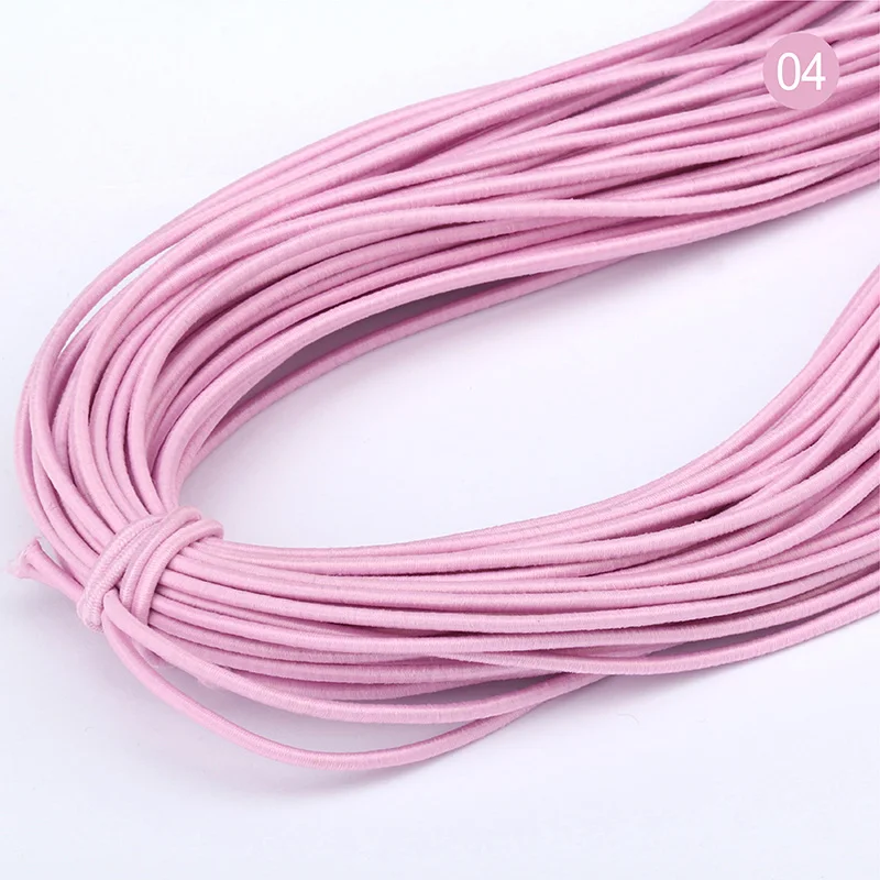 Pink 70 метров 1,5 мм экологически чистый круглый резиновый эластичный шнур эластичные ленты Веревка Ювелирные браслеты изготовление одежды бирка DIY ремесло - Цвет: Pink