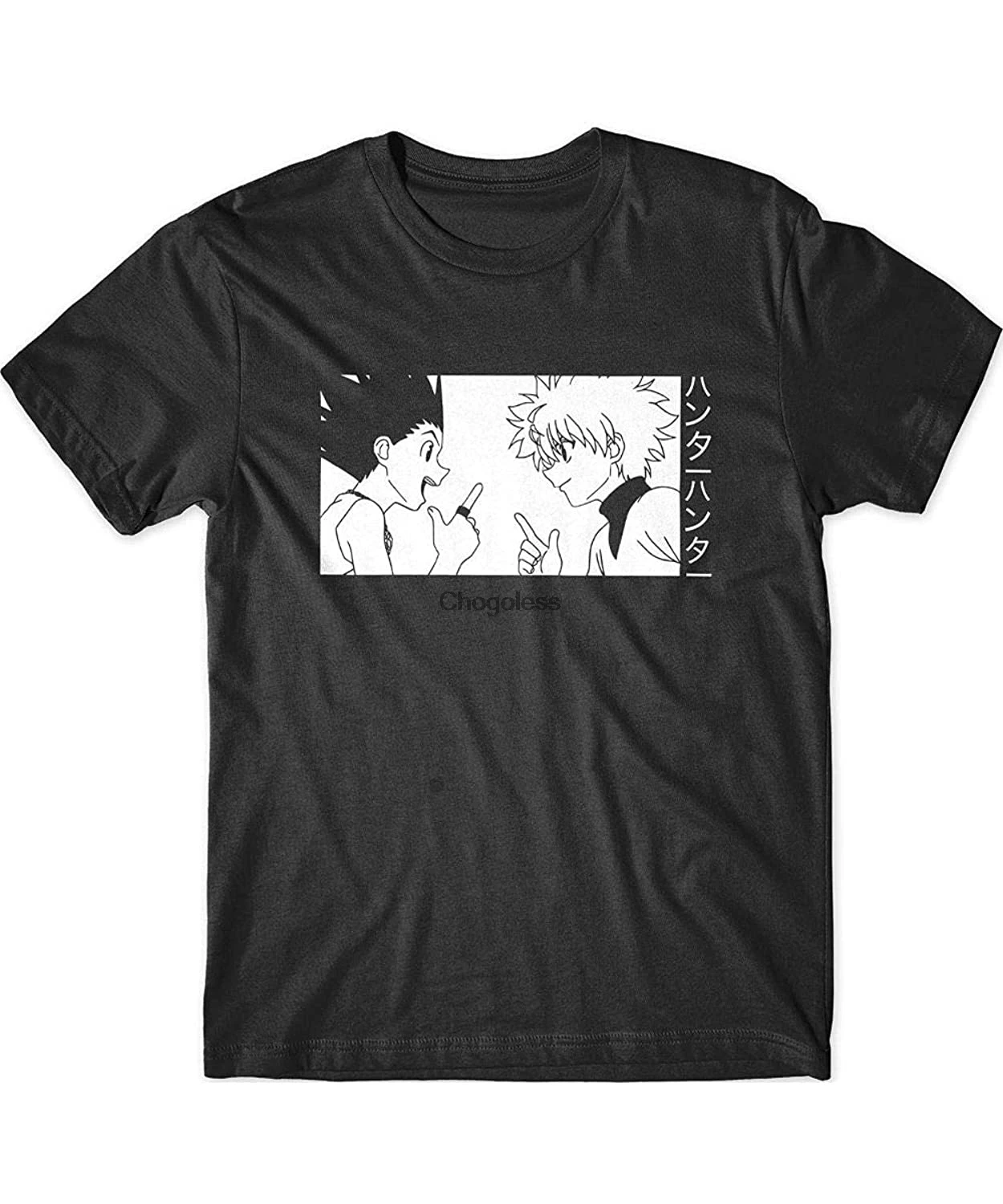 Gon and Killua T Shirt Hunter X Anime Hxh Unisex Short Sleeve Tee Merch Japan(2) | Мужская одежда