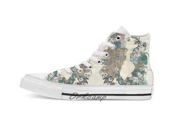 

Scent Of Spring Custom Casual High Top lace-up Canvas shoes sneakers Drop shipping