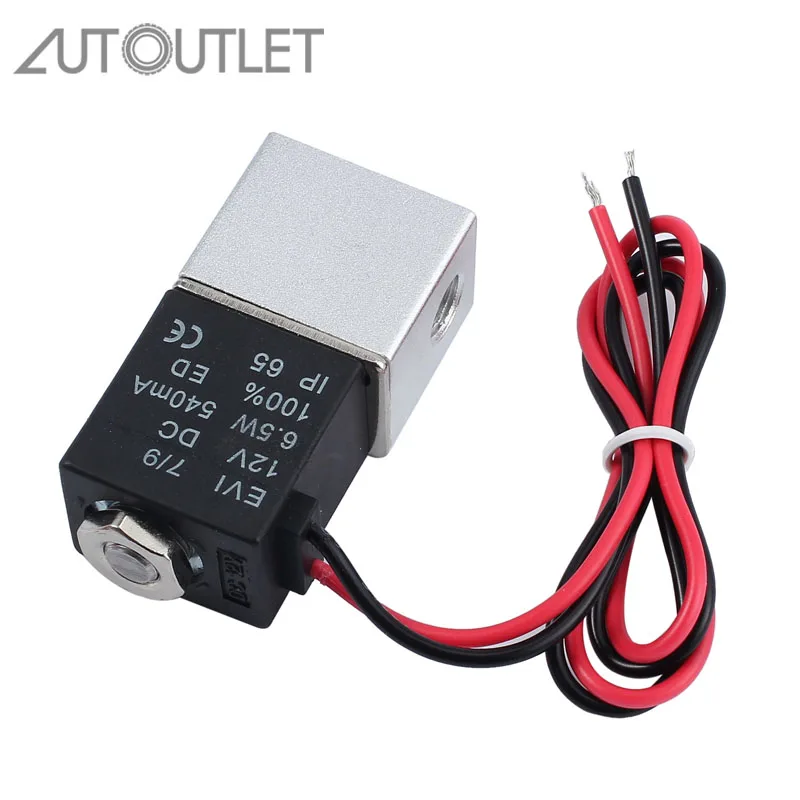 

AUTOUTLET For 1/4" Inch Normally Closed Fast Response Electric Air Water Solenoid Valve 12V DC High Quality