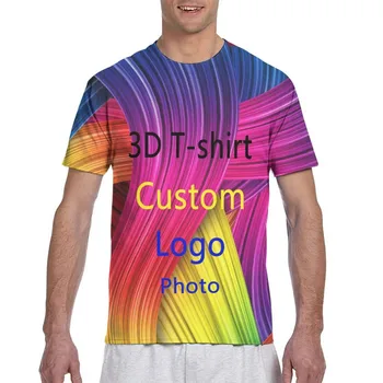 

3d Printing T-shirt Free Custom Male/Female Parent-child Short Sleeve T-shirt Name Photo Logo Festival Clothing Team Custom