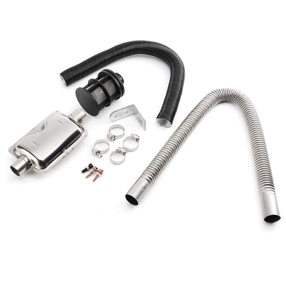 Diesel Parking Heater 24mm Exhaust Silencer 25mm Filter Heater Ducting Pipe Hose Line For