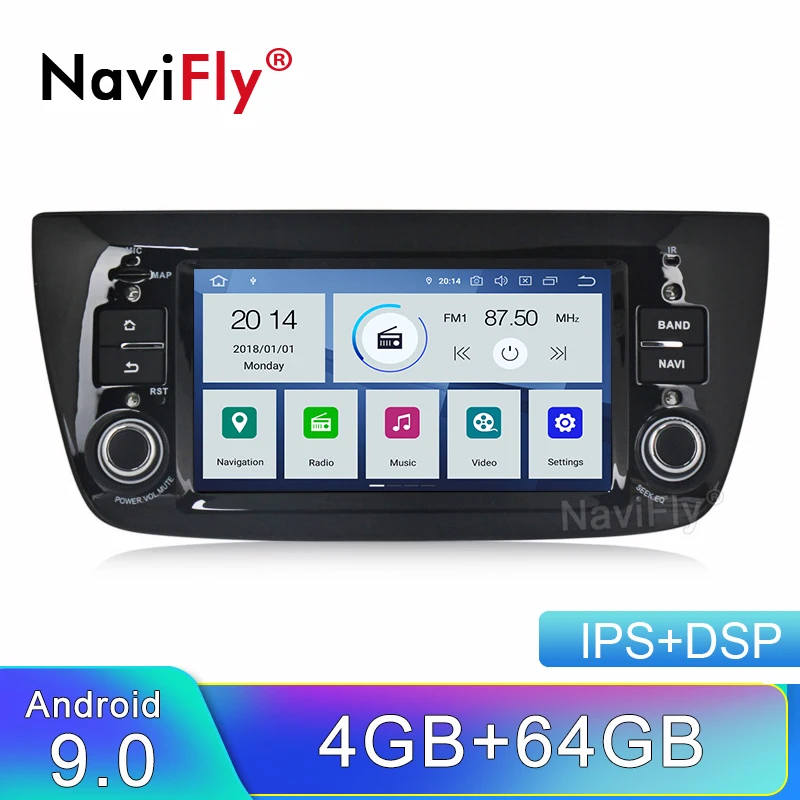 

NaviFly 6.2 inch android 9.0 Car Multimedia Dvd GPS Player for Fiat Doblo Auto Radio Navigation Tape IPS DSP WIFI BT USB RDS