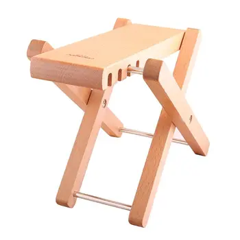 

Foldable Wooden Guitar Pedal 4-Level Adjustable Height Rest Stool Footrest Music G99D