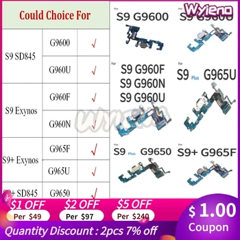 

Wyieno For Samsung S9 Plus G965f G965N S9+ / S9 G960f Charger Port Board USB Charging Connector Flex Cable Microphone Mic Plug