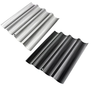 

Four-Slot Wavy Baguette Stick Mold Wavy French Bread Pan U-Shape Baking Mould