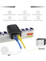 HKBTM POE Injector 48V 24V 12V 24W EU US UK AU Plug  For CCTV  IP Camera Power Supply Ethernet Adapter Phone AP 2