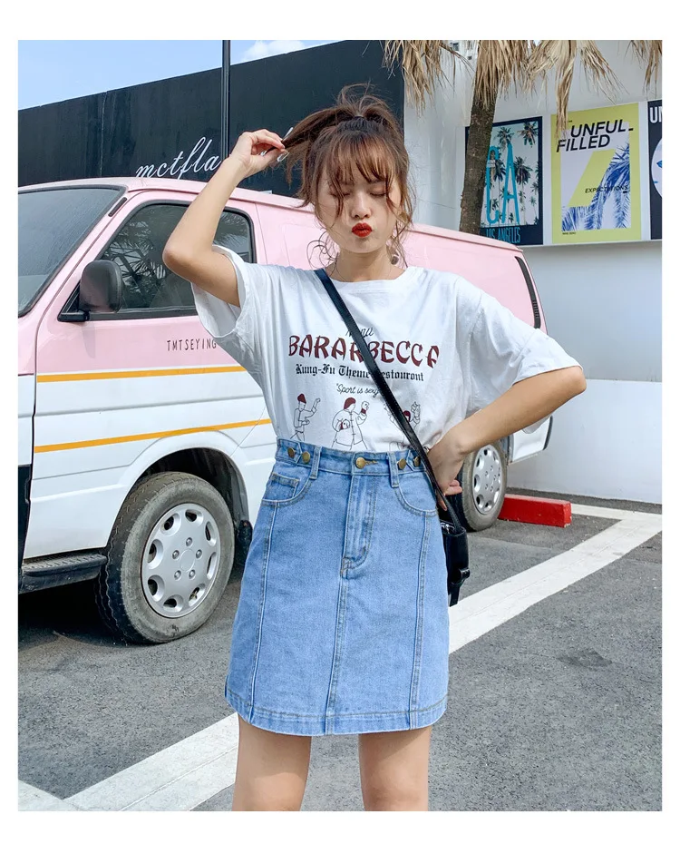 16 women denim skirt