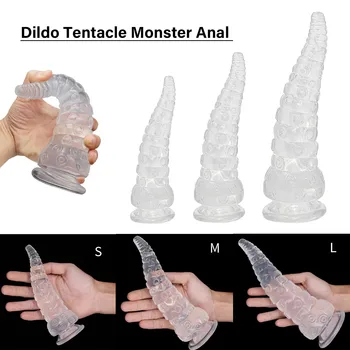 Dildo Tentacle Monster Fake Penis Cheap Sex Toys Butt Plug Anal Toys Strap On Suction Cup Huge Realistic Dildo Women Men Toys 3