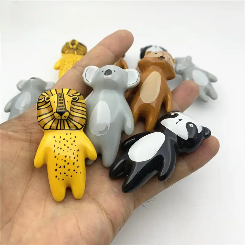 Bouton De Meuble En Carton En Ceramique En Forme De Lion Roi Panda Renard Koala Ane Pour Chambre D Enfant Aliexpress