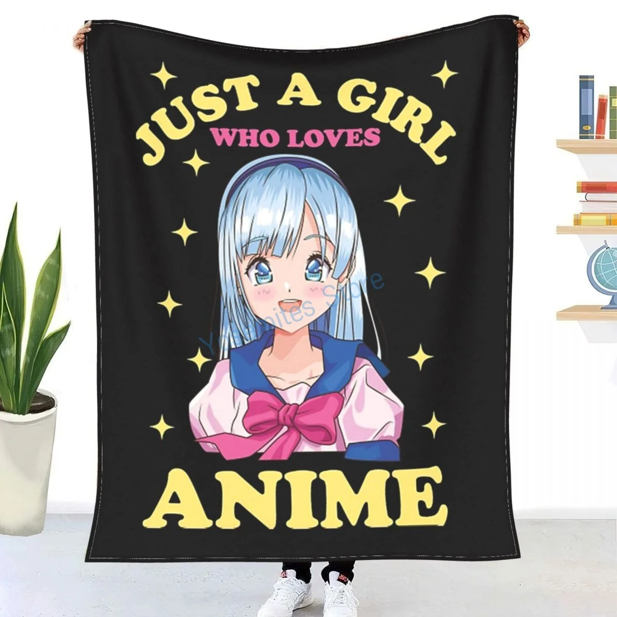 

Just A Girl Who Loves Anime 1542 Throw Blanket Winter flannel bedspreads, bed sheets, blankets on cars and sofas, sofa covers