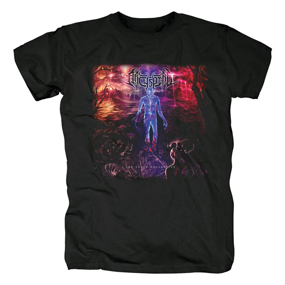 4 дизайна демон Archspire рок Бренд Мужская рубашка camisetas фитнес тяжелый черный металл Хлопок Уличная Скейтборд - Цвет: 3