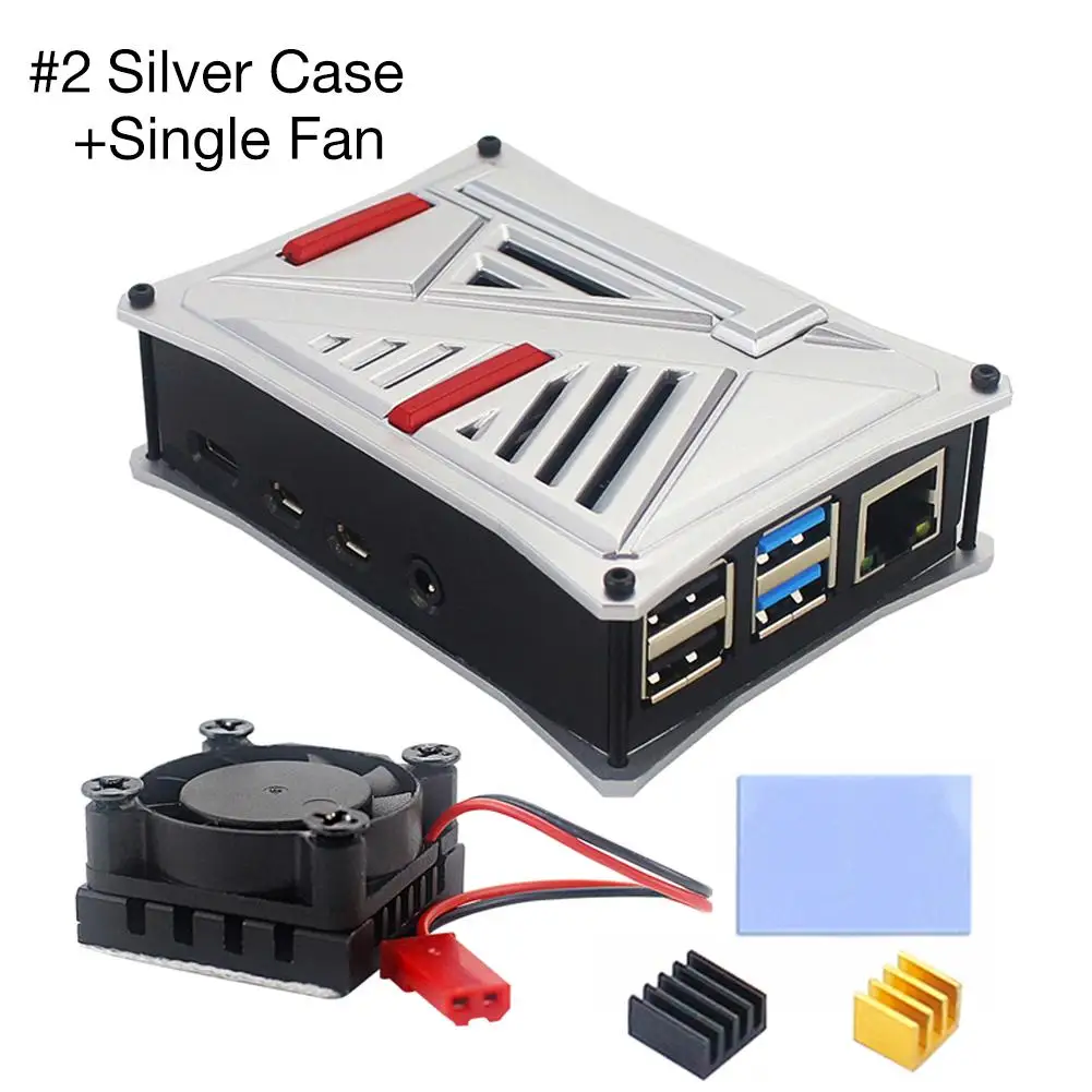 Высокое качество для последней Raspberry Pi 4 Модель B ABS чехол пластиковый корпус с охлаждающим вентилятором для Raspberry Pi 1 г 2 г 4 г