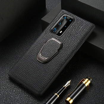

Genuine Leather Kickstand phone case for HUAWEI P40 lite P40 P40 Pro P30 P20 Mate 10 Lite Mate 20 Honor 20 Anti-fall cover