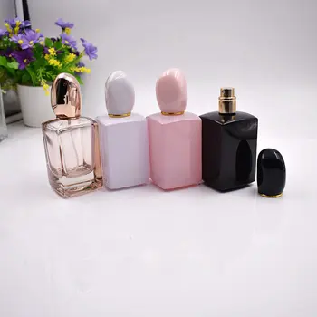 

New Fashion 50ml Glass Perfume Bottle With Aluminum Atomizer Women Portable Empty Cosmetic Container Travel Spray Bottle