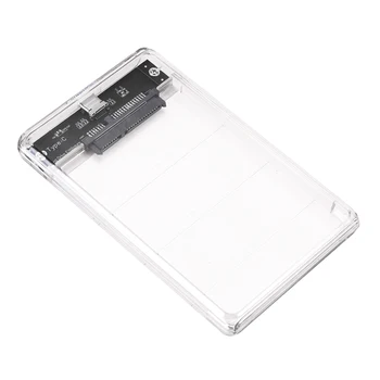

Clear 2.5 Hard Drive Case SATA to USB 3.0 HDD SSD Adapter Enclosure Tool Free Disk Case Box External Hard Disk for PC