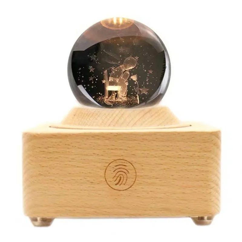 Fatto A Mano Little Prince Crystal Ball Carousel Music Box Bluetooth Fidanzate Creative 2021 Regalo Di Compleanno Di Natale Di Capodanno