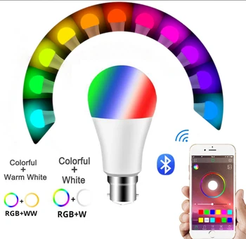 

15W WiFi Smart Light Bulb B22 E27 LED RGB Lamp Work With Home RGB Dimmable Timer Function Bulb Ring Light