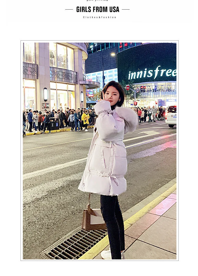 Cotton-padded Clothes/Cotton Coat Warm Mid-length Long Sleeve Elegant Versatile Winter Slimming