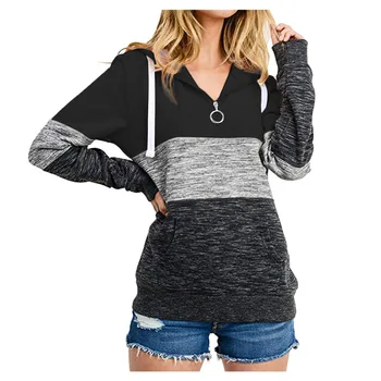 

Autumn MAXIORILL Hoodie худи Hoody women sweatshirt толстовка женская Loose Casual Pullover Long Sleeve Patchwork Top #3