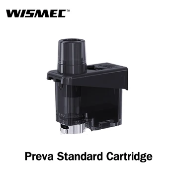 

Original Wismec Preva Standard Cartridge 3ml Pod Vape with WR01 Mesh Coil 0.6ohm Top Filling Design Fit Preva Kit E Cigarette