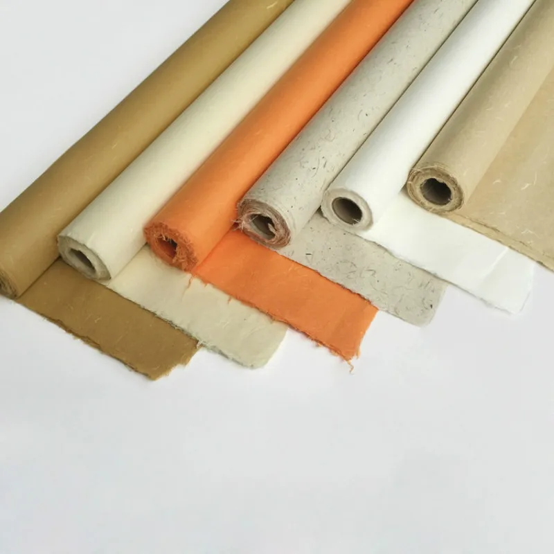 

Chinese Xuan Paper Antique Craft Long Fiber Half Ripe Hemp Paper Traditiona Handmade Calligraphy Painting Creation Rice Paper