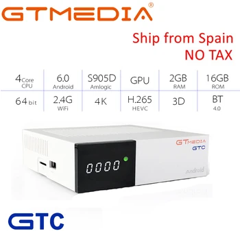 

Gtmedia GTC 4K Android tv box DVB-C Cable Youtube DVB-S2 DVB-T2 Bluetooth 4.0 Receptor Satellite receiver Tv Tuner Biss VU