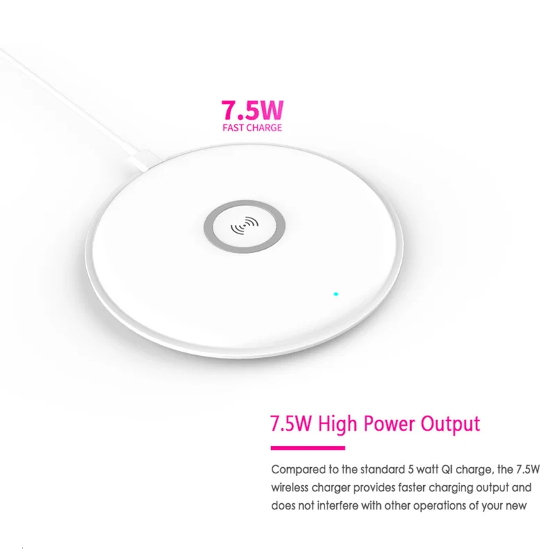 10W Qi Wireless Charger For iPhone 11 Pro XS Max XR X 8 Samsung S10 S9 S8 Note 10 9 Xiaomi Huawei Fast Charging Pad Dock Station