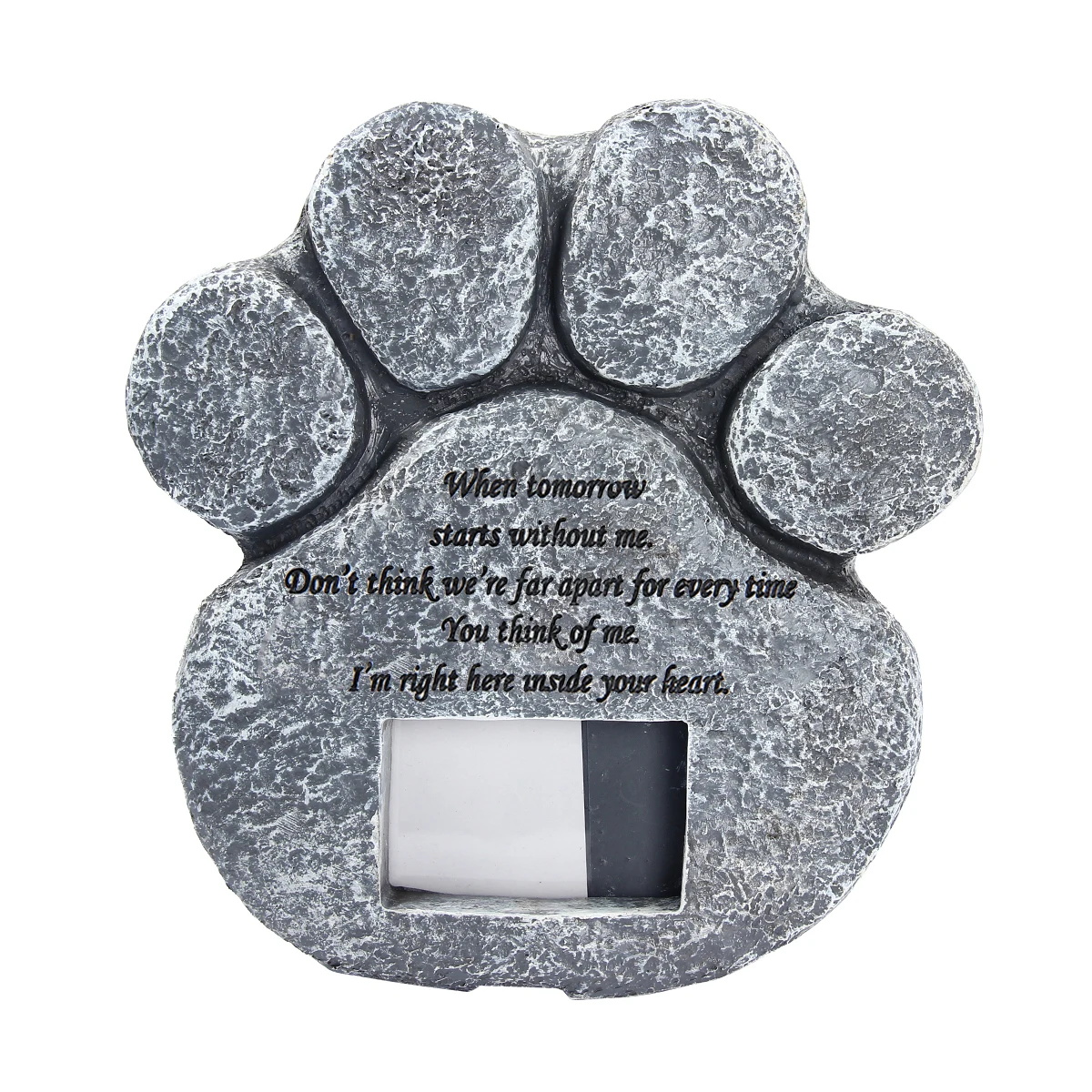 

Pet Memorial Stone Paw Print Photo Frame Grave Pet Monument Tombstone For Dogs Cats Animal Funeral Tombstone