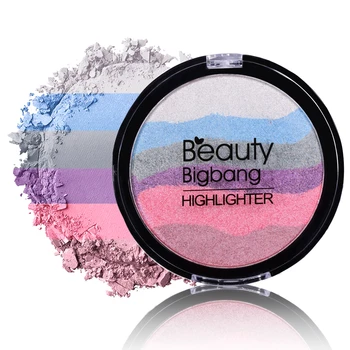 

Beauty Big Bang Rainbow Face Iluminador Highlighter Powder Palette 6 Color Makeup Bronzer Contour Soft Mineral Palette Maquiagem