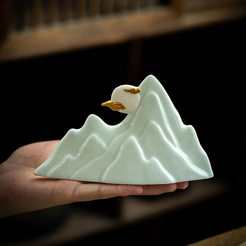 PINNY Chinese Mountain Ornaments Ceramics Home Decoration Accessories Landscape Sculpture Zen Creative Ornaments 2