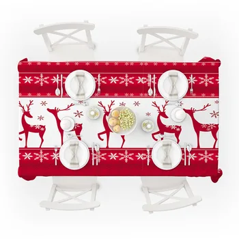 

Christmas Bell 3D Printed Pattern Rectangular Tablecloths Picnic Dustproof Table Cover Tea Cloth Bedside Cabinet Mat Tablecloth