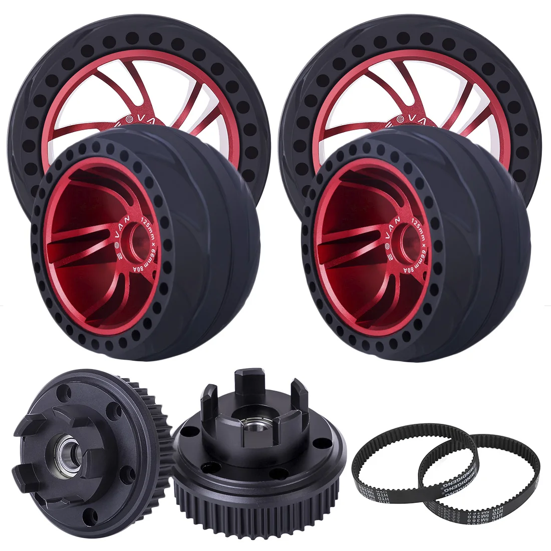 

4Pcs/set 125RF All-terrain Enhanced Windmill Wheels for GTS Carbon Pro - Red