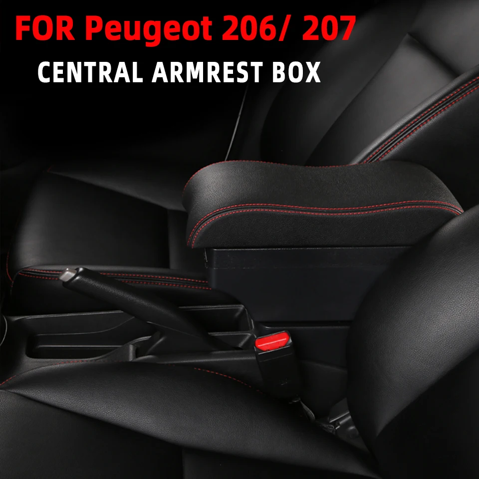 

Armrest box central Store content Storage box cup holder car-styling accessories For Peugeot 206/ 207