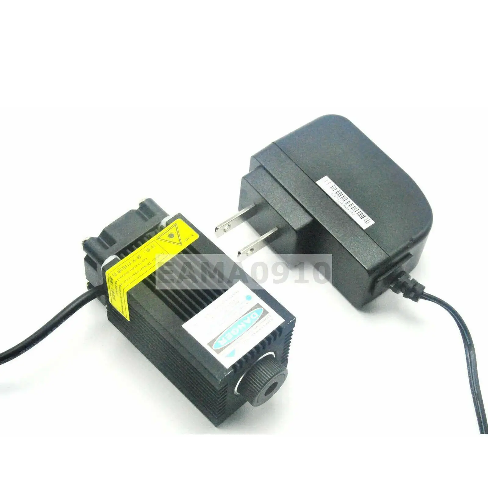 조각용 블루 도트 레이저 다이오드 모듈, 12V 어댑터 포함, 33x55mm, 450nm, 2500mW, 2.5W