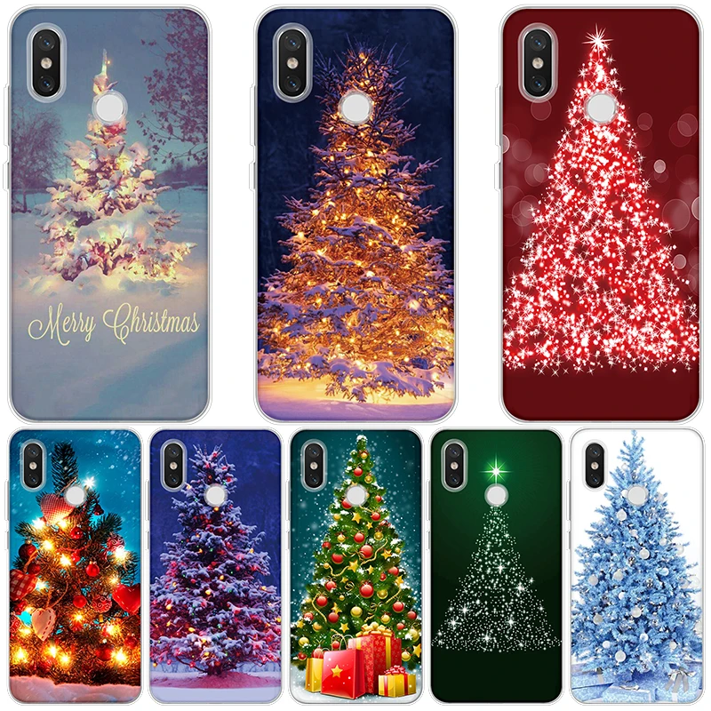 

Silicone Soft TPU Case For Xiaomi Redmi Note 7 S2 6 5 Plus Go 4A 4X 6A 3S 4 Pro 5A Christmas Tree Case Glitter For Redmi K20 Pro