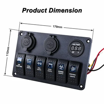 

ON-OFF Toggle Switch For Car SUV Marine Truck Camper Pre-wired IP68 Replacement