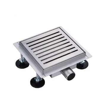 

1pc floor drain for indoor bathroom kitchen hotel square shower drain bathroom floor drain Waste Grate stainless steel