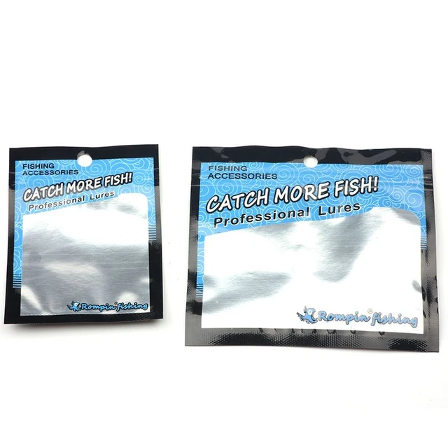 Rompin 100pcs/lot Soft Fishing Lure Bait Bag Storage Self Seal Magic Zipper  Packaging Case Fishing