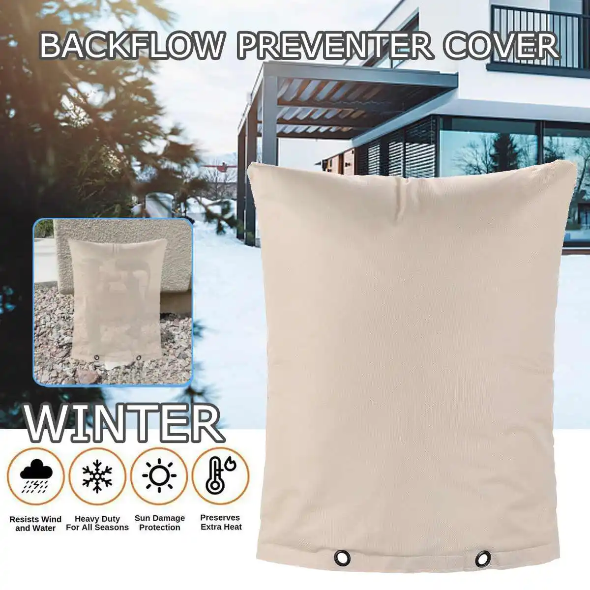 

Hot Water Sprinkler Valve Box Outdoor Backflow Preventer Insulation Cover For Winter Pipe Freeze Protection Waterproof Pouch