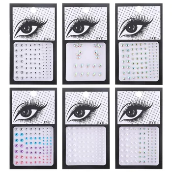 

6 Sheets Glitter Face Jewels Eye Face Rhinestone for Festival