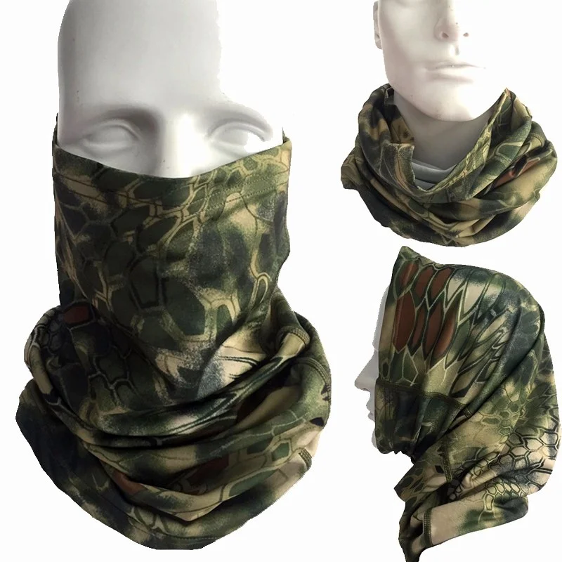 USMC Rattlesnake Bandana Balaclava Tactical Half Face Mask Scarf Neck Gaiter Warmer Airsoft Paintball Motorcycle Hunting Masks