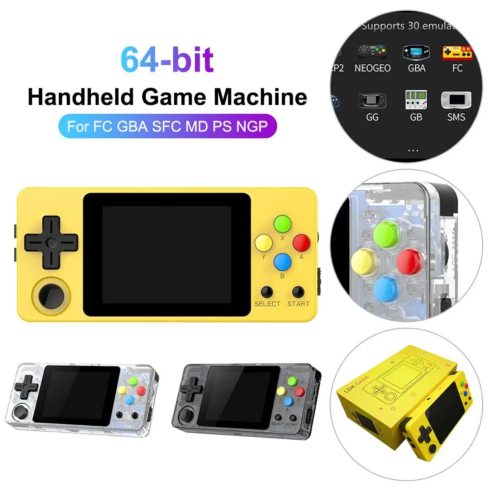 

Rondaful 2019 Newest 16GB 2.7 Inch Palm Open Source 2 Generation PSP Game Console For Small Dragon King PS1 GBA SFC.