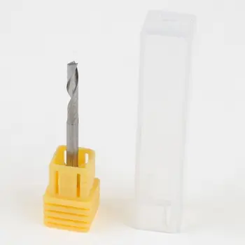 

5pcs Single Blade Cutting Single Flute CNC End Mill Spiral Cutter Tugster Steel Router Bit For Carbide Milling Cutter PVC Wood C