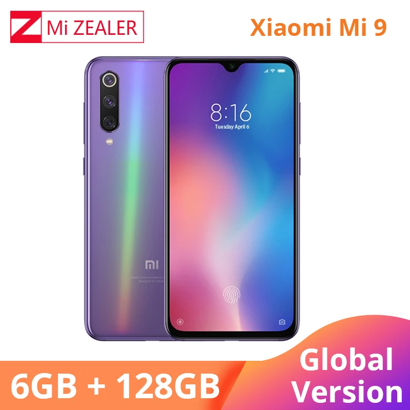 Мобильный телефон с глобальной версией Xiaomi mi 9 6 39 дюймов ГБ ОЗУ 128 Гб ПЗУ